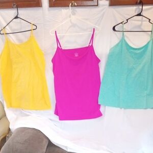 Torrid Women's Camisole Trio - Yellow, Pink, Teal